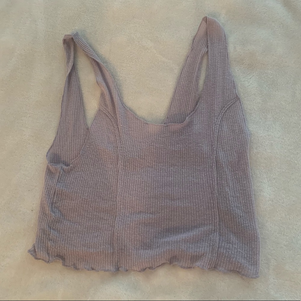 Out from under lavender crop top